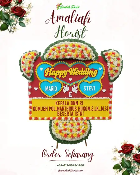 Papan Bunga Pernikahan Tampahan